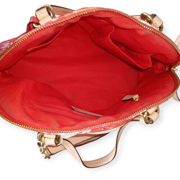 Coach Peyton Floral Cora Domed Satchel, Pink & Red #F31341 EUC. - Picture 9 of 12